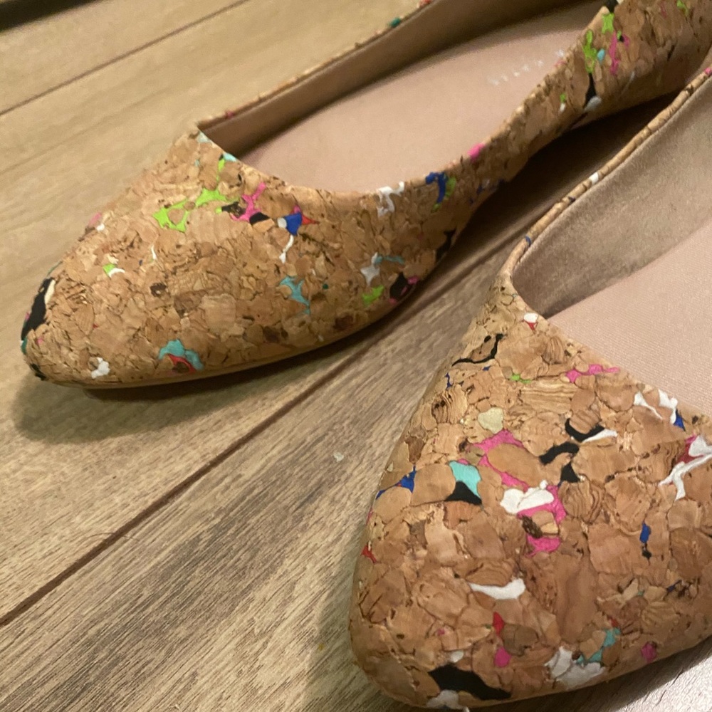 Kelly and Katie cork flats